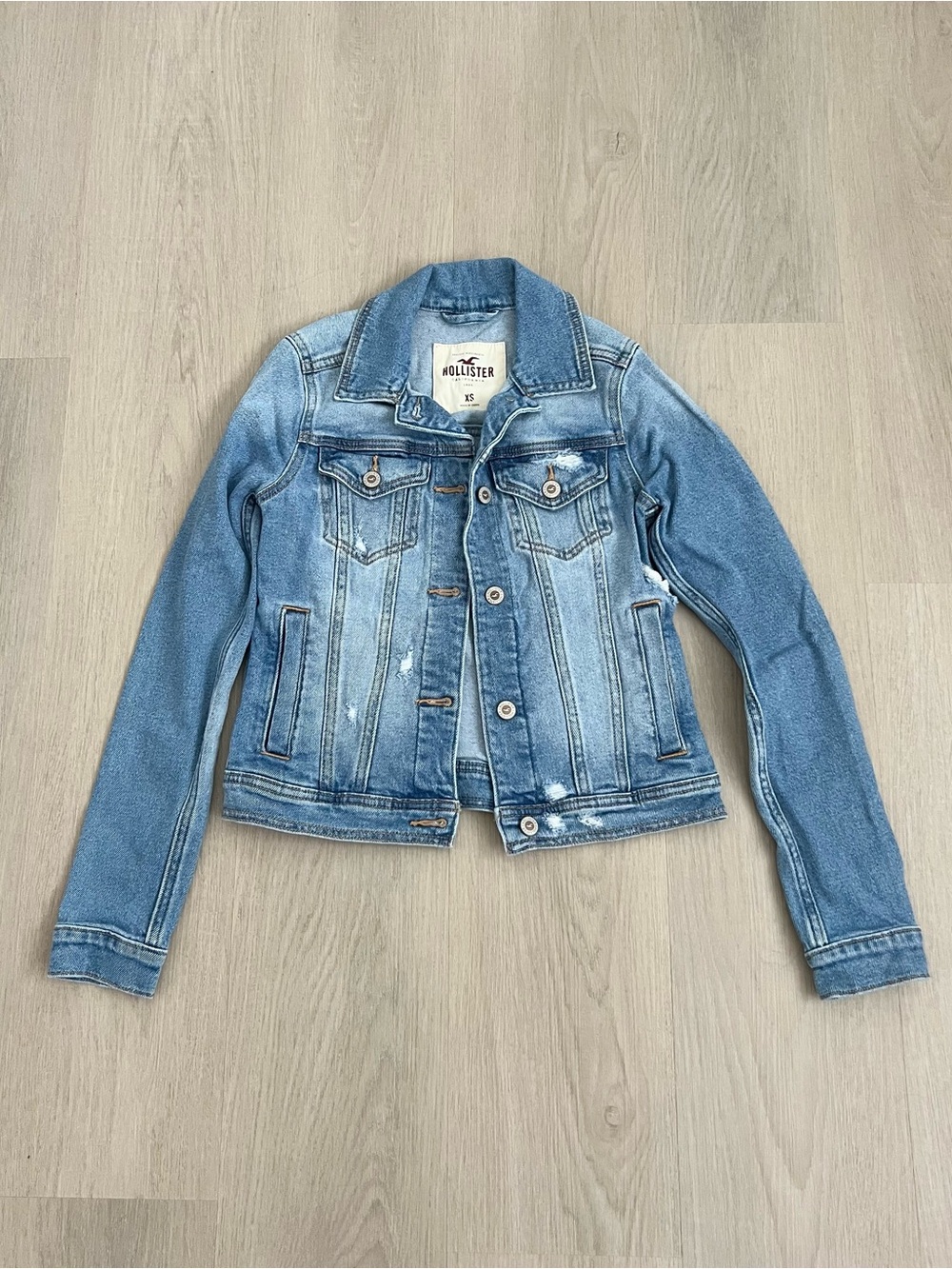 Hollister Light Wash Blue Denim Jacket